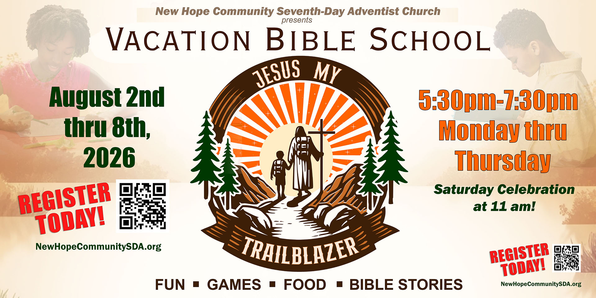 Featured image for “Vacation Bible School “Jesus My Trailblazer!””